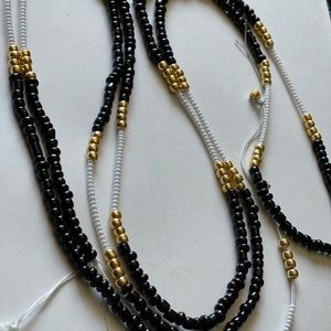 One handmade 2strand tie on Waistbeads